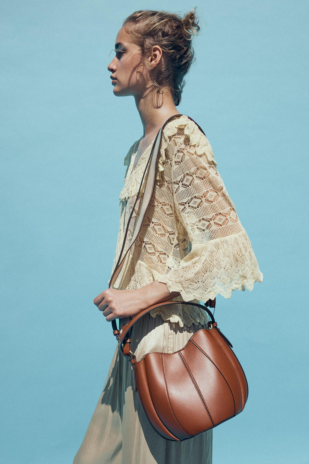 Buy Zara Topstitch Bucket Bag Online in Nepal - Online Shopping Nepal - Online Clothing Shop Nepal